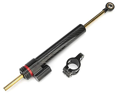 Stabilizzatore Dello Sterzo, Ammortizzatore Dello Sterzo con Rivestimento in Fibra di Carbonio Leggero, Stabilizzatore Della Forcella Dello Sterzo Regolabile Tutte Le Moto Che Richiedono