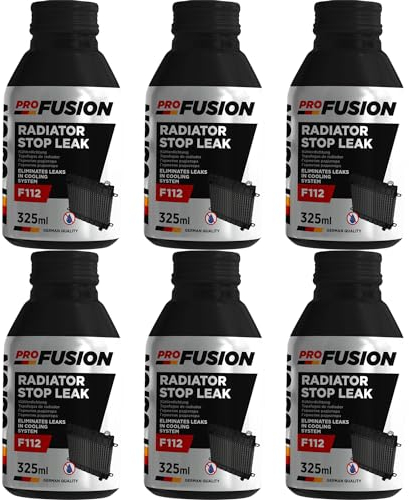 ProFusion Tapafugas de Radiador y del Sistema de Refrigeración Pack de 6 - Radiator Stop Leak - Ayuda a Sellar Las Grietas en Tuberías y Juntas - Apto para Sistemas de 10 L - 325 ml