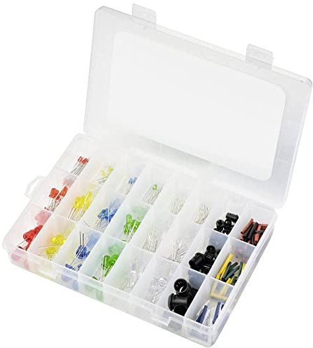 TRU COMPONENTS LED-Sortiment Rot, Blue, Grün, Gelb, Kaltweiß, Warmweiß Rund 3 mm, 5 mm, 8 mm 30 ° 7.5 mA, 8 mA 3 V, 15