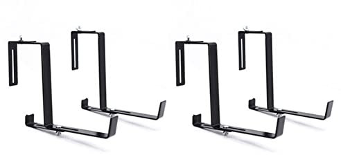 NONDK 2 Pair of Plant Pots, Hanging Plant Rails, Balcony Rails, Plant Pot Holders S