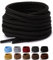 Olukssck 2 Paia Lacci per Scarpe Rotondi, Stringhe Scarpe Robuste e Resistenti per Scarpe Sportive da Trekking, Stivali da Lavoro e Scarpe da Scarponi Montagna - Diametro 4 mm, Nero, 122cm