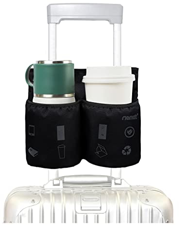 Suitcase Drink Holder Luggage Cup Holder Travel Cup Holder Tablet Bag Ticket ID Card Passport Organisers Mobile Phone Holder Mobile Phone Bags Travel Gadgets Travel Essentials, black, Becherhalter,