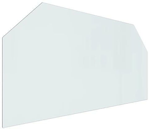 vidaXL Kaminofen Glasplatte Kaminplatte Kaminglas Ofenglas Bodenplatte Funkenschutzplatte Glasbodenplatte Kaminbodenplatte Sechseck 120x60cm