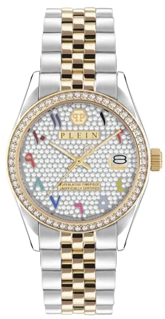 Philipp Plein Damen Uhr Analog Quarz Date Superlative PW2BA0123 Edelstahl