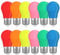 12 Stück Farbige Glühbirnen LED E27 2W, Beleuchtung Glühbirnen, LED Farbige Golf Kugel Glühbirne, Gemischte Farben Rot Grün Blau Orange Gelb Rosa, für Hochzeit Halloween Weihnachten Party Bar