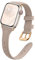WoPail Leder Armband Damen für Apple Watch 42mm 44mm 45mm 46mm für Apple Watch Series 10/9/8/7/6/5/4/3/2/1/Ultra 2/Ultra Ersatzarmband Schlank Leicht Armbänder für iWatch Series 10 46mm Aprikosenfarbe