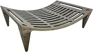 LUNA WAY CAST IRON - Portalegna per Camino | Ghisa Robusta e Duratura | Design Moderno e Funzionale | Migliora il Tiraggio dell'Aria | Grigio, L.64 x P.45 x H.15 cm, Ghisa