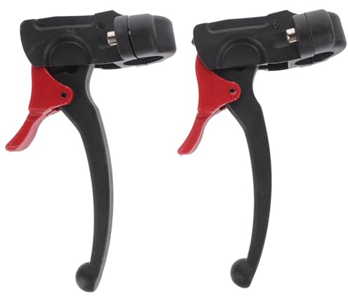 Healeved 1 Paar Rollstuhl-Bremsgriffe – manuelles Rollstuhlbremsenzubehör mit ergonomischem Griff, universelle Kompatibilität für Transportstuhl und Reparatur-Hardware (schwarz)