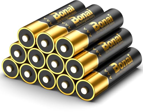 BONAI AAA Wiederaufladbare Batterien Hohe Kapazität 1100mAh 12 Stück Akku 1,2V Micro AAA Accu NI-MH Aufladbare Akkubatterien HR03 Rechargeable Battery Geringe Selbstentladung