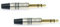 Adam Hall 2 x K3CJM3 GOLD - 6,3 mm Stereo Kabel Klinke TRS Stecker 3 pol male silber, vergoldete Kontakte, 3 Star Serie