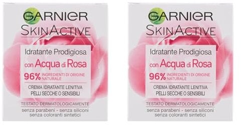 Garnier Idratante Prodigiosa Nutriente Crema Ricca per Pelli Secche o Sensibili, 50 ml (Confezione da 2)