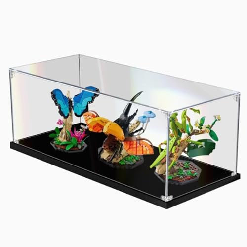 Acryl-Vitrine für Lego 21342 Insekten, staubdichte transparente Vitrine, Modell-Sammler-Vitrine (Modell nicht im Lieferumfang enthalten) (2 mm)