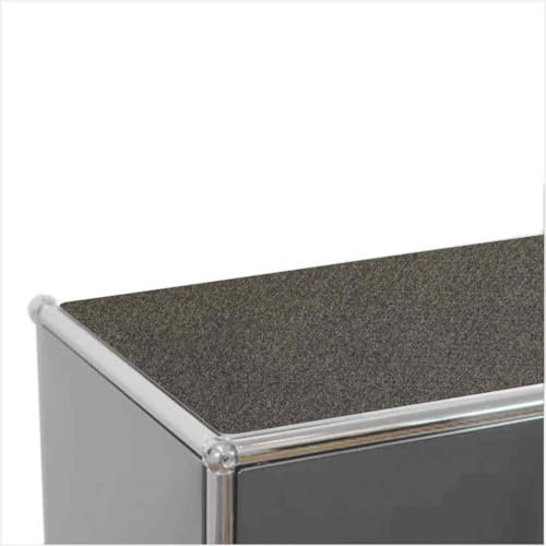 Eco Filzauflage geeignet für USM Haller Möbel inkl. Antirutschmatte (Graphite, 73,5 x 33,5cm)
