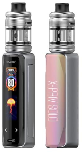 Smok X Priv Solo Vaping Kit, Most Portable Sub Ohm Device, 0.96 inch Smart Touch Screen, Powered by Single I8650 Battery (Not Included), 2mL, E Cigarettes, E Cig, Smok Vaping, No Nicotine (Pink)