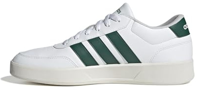 adidas Men's BREAKNET 3.0 Shoes, FTWR White/Collegiate Green/core White, 8.5 UK