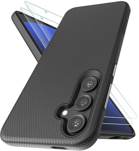 Case Collection per Cover Samsung S24 FE e 2X Pellicola di Vetro, Protezione Contro le Cadute a Doppio Strato, Custodia Opaca Robusta di Grado Militare per Cover Samsung Galaxy S24 FE