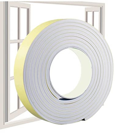 SFQEVHRZ Schaumstoff-Band, 1pcs White Thickened Eva Sponge Tape Strong Foam Foams Anti-Collision Strip Sound Insulation Sealant Single-Sided Adhesive(Grijs,3x10mm (4M))