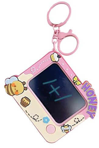 Drawing Board Keychains,Small Cartoon Drawing Pad with Keychain | Hangable Ornaments Kids Travel Game, Reusable Electronic Doodle Drawing Boards