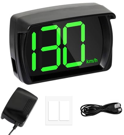 Digitaler Auto Tachometer，Auto HUD Head Up Display 2.8 KM/H | Tachometer mit GPS Chip，Geschwindigkeitsanzeige für alle Fahrzeuge，USB Plug and Play
