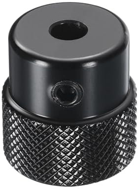 QUARKZMAN Aluminiumlegierung Handrad 20mm OD 4mm Bohrung Aluminium Fräsmaschine Griff Maschinenwerkzeug Handrad mit Schlüssel und 2 Stück Schrauben für Fräsmaschine Drehbank, Schwarz