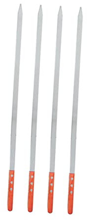 Brochettes En Acier Inoxydable De 50 Cm Pour Barbecue Ustensiles Plats Pour Rôtis De Viande Et Cuisson En Plein Air