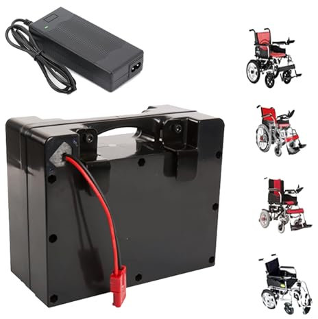 HJGHY Batterie pour Fauteuil Roulant électrique 24 Volts 24V 18Ah 20Ah 25Ah 30Ah Batterie au Lithium Rechargeable pour kit Moteur 250W 500W 750W avec Chargeur,24v 18ah