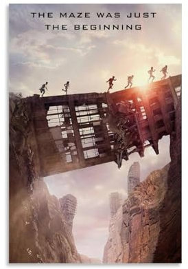 TEWRGEU The Maze Runner Poster, Wandkunst, Leinwand, ästhetisches Cover, Poster, Vintage-Gemälde für Zimmer, 20 x 30 cm, ungerahmter Stil
