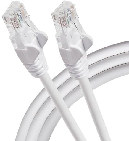 Maplin Ethernet Cable 10M White, CAT6 Gigabit UTP LAN Network Cable RJ45 High-Speed 10Gbps Compatible with Laptop, PC, PS4, PS5, Xbox, Switch, Modem, Router, Smart TV, Printer, Sky Box, WiFi Extender