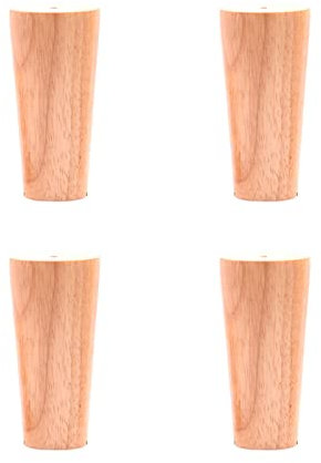 ALMLNLL 4er-Pack Holzmöbelbeine, gerade Holzsofabeine, Schrankbeine, gerade Holztisch-TV-Beine mit rutschfesten Polstern, Schrauben und Montageplatten, for Sofa, Schrank, Schrank