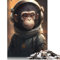 Astronaut Space Monkey Puzzle DIY Spiel Papier Rechteckiges Puzzle für Jungen oder Mädchen Geburtstagsgeschenk 1000 Teile (75x50cm)