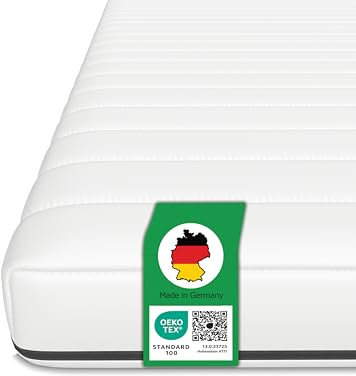 Schlaftroll Kaltschaummatratze 60x120 cm - H3 orthopädische Matratze mit ergonomischer Unterstützung, allergikerfreundlich - 5 cm Höhe