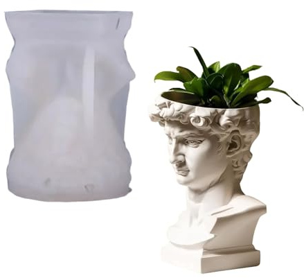 Lebensmittelechte Silikon-Skulptur, Pflanzgefäß, Tasse, Gips, für Harzguss- und Bastelprojekte, flexibler Silikon-Blumentopf