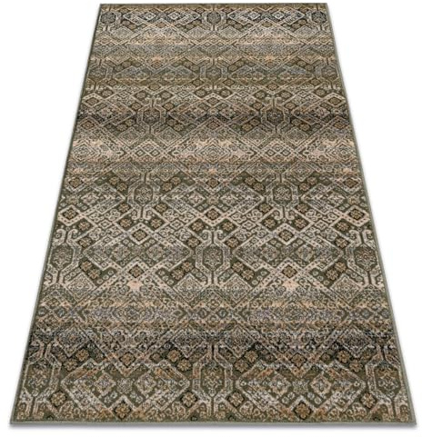 rugsx Teppich Wolle NAIN für Wohnzimmer Schlafzimmer grün/beige 80x150 cm