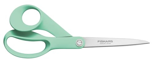 Fiskars Inspiration Universalschere 21 cm, Made in Finland | Präzisionsgeschliffene Edelstahlklinge, Ergonomischer Griff, Spülmaschinenfest, Mint, 1084003