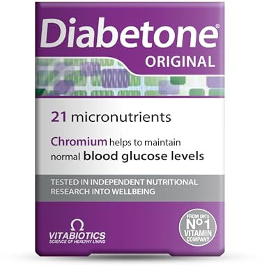 Diabetone Original Formula Supports Glicemia Control and Diabetes Management Supplement - 30 Tablets, 30-Day Supply, by Vitabiotics