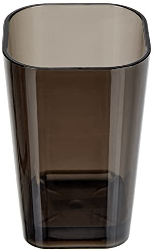 Kela 21346 Becher Kristall aus Kunststoff in Anthrazit, Plastik, 7.5 x 7.5 x 12 cm