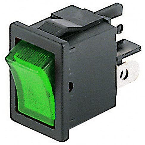 1 interruptor bipolar luminoso verde 6 A – 250 V