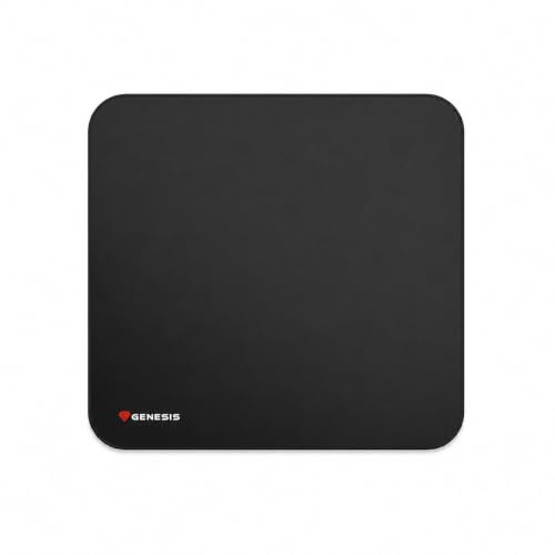 Genesis Carbon 500 S Gaming Mauspad 250×210 mm – Speed Oberfläche, rutschfeste Gummibasis, wasserabweisend, präzise Maussteuerung, kompakt, Kompatibel mit optischen & Laser-Mäusen, schwarz