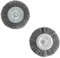 2-er Set Fugenbürsten Ersatz Rundbürste 1x Stahldraht und 1x Kunststoffborsten - Made in Germany - passend für SKIL Weed Brush Weedbuster Urban Series 500 Watt Ersatzbürsten