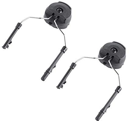 Comtac, Asixx Hearing Shooting Tactical Headset Aviation Headphone and Helmet Adapter Match with Full Range of Fast Helmets, ACH Helmet, MICH Helmet(Black)