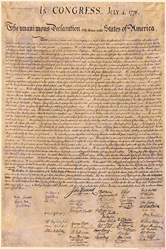 1art1 USA XXL Poster Die Unabhängigkeitserklärung, 4. Juli 1776 Plakat | Bild 120x80 cm