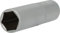 BRILLIANT TOOLS BT022825 Llave de vaso hexagonal de 1/2, versión larga, 15 mm [Powered by KS TOOLS]