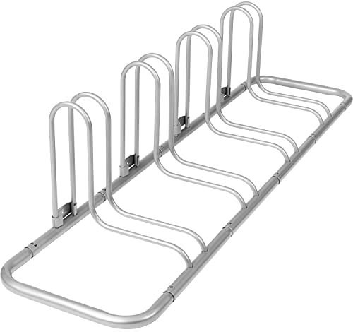 Retrospec Stash Rack 4 Bike Floor Stand Bicycle Storage Organizer, Grey (3501)