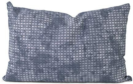 Cojín con 8 hierbas aromáticas 30x20cm used look gris azulado & funda interior bio blanco natural - Saco perfumado 100% natural. Almohada aromática