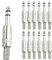 RUNCCI-YUN 12x 6,35 mm Löten Audio Stecker,6,35 mm Löten Video Stecker,Klinkenstecker 6,35 mm Stereo, 3 Polig Löten Stecker,Kompatibel mit Gitarre/Mischpult/Verstärker/KTV Equipment/Pro Audio