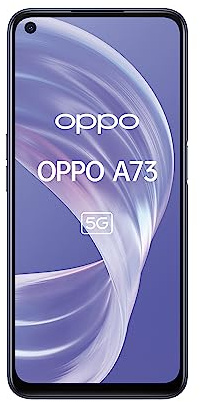 OPPO A73 Smartphone 5G, 177g, Display 6.5 FHD+ LCD, 3 Fotocamere 16MP, RAM 8GB + ROM 128GB non Espandibile, Batteria 4040mAh, Ricarica Rapida, Dual Sim, [Versione Italiana], Colore Navy Black