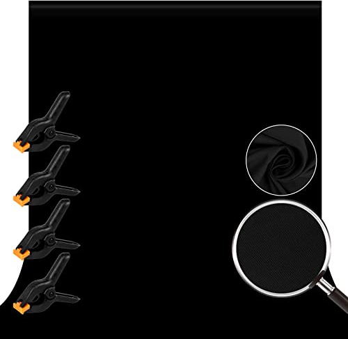 Orthland Fond Noir Photo Studio Photographie 3x3m / 9.8x9.8ft Arrière Plan Fond de Décors pour Photo Vidéo Studio
