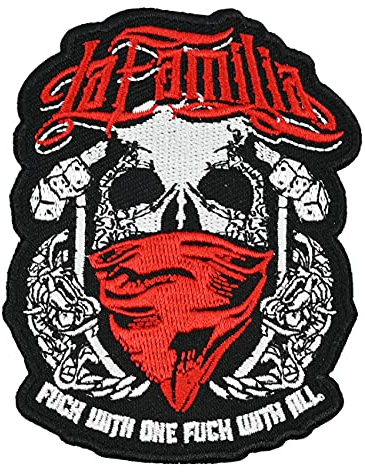 Spaß Kostet Aufnäher Aufbügler Patch La Familia FCK Fuck with one