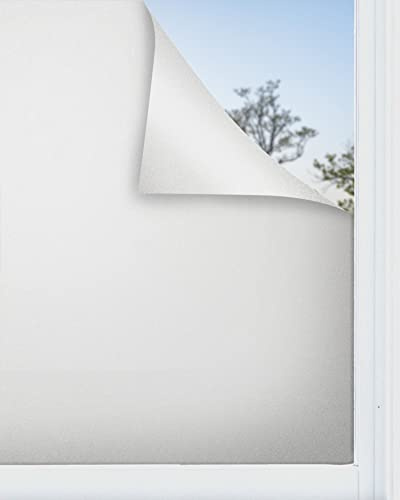 Panorama Fensterfolie Grau 120x200 cm - Milchglasfolie Selbstklebend Fenster - Klebefolie