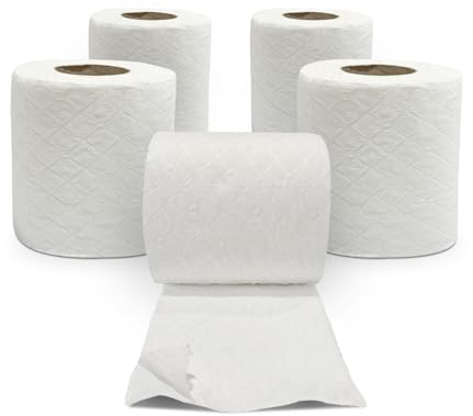 144 Toilet Rolls Bulk Buy 2Ply Quilted Soft Tissues | White Toilet Tissue Paper Roll | Bathroom Loo Absorbent Toilet Roll | Unbleached, Recycled & Biodegradable Toilet Paper | RelianceUK